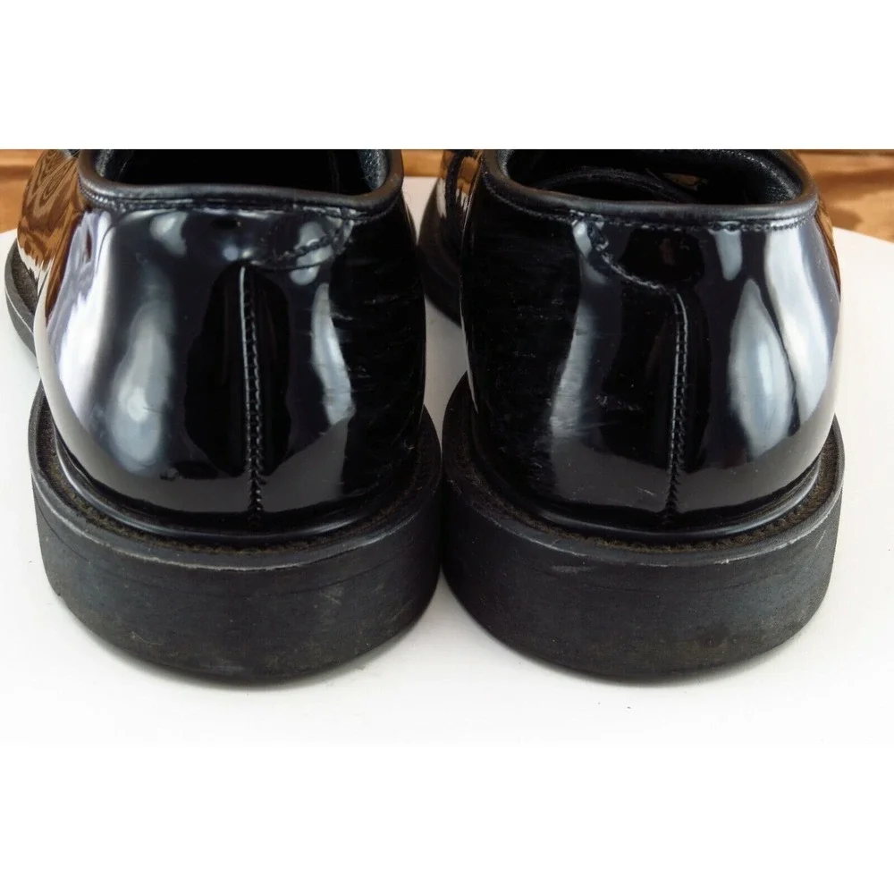 Bates Shoes Sz 11.5 M Almond Toe Black Derby Oxfords Synthetic Men‎